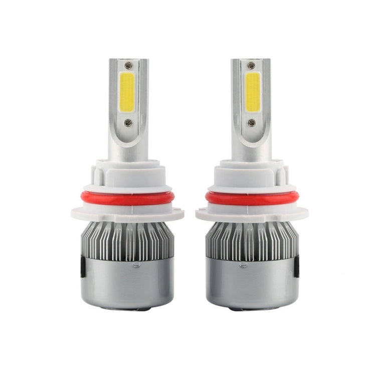 2pcs 9007 18W 1800LM 6000K Waterproof IP68 Car Auto LED Headlight with 2 COB LED Lamps, DC 9-36V, 9007