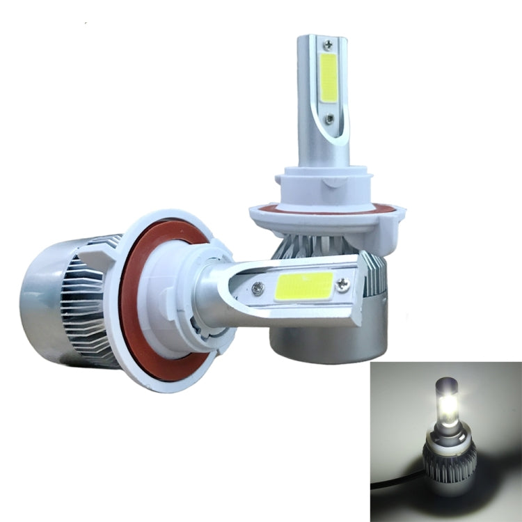 2pcs H13 18W 1800LM 6000K Waterproof IP68 Car Auto LED Headlight with 2 COB LED Lamps, DC 9-36V, H13