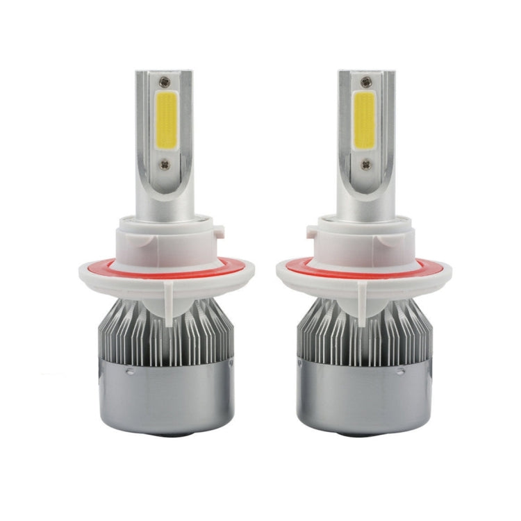 2pcs H13 18W 1800LM 6000K Waterproof IP68 Car Auto LED Headlight with 2 COB LED Lamps, DC 9-36V, H13