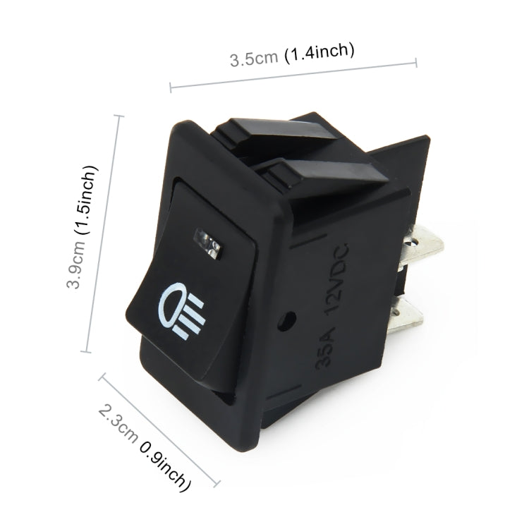 12V 30A LED汽車霧燈按鈕開關 4插