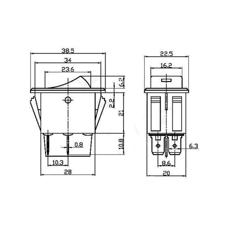 12V 30A LED汽車霧燈按鈕開關 4插