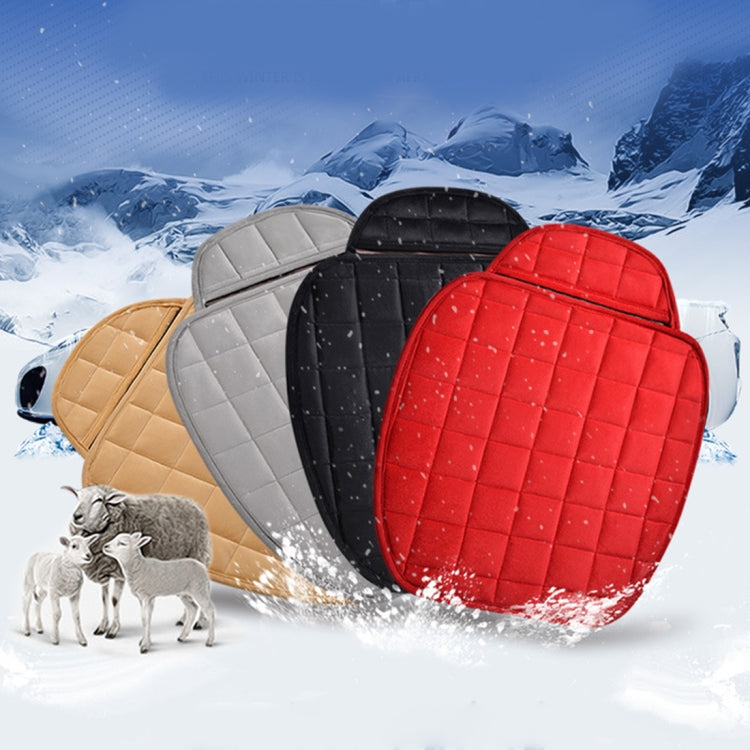 無靠背毛絨冬季座墊三件套 通用防滑保暖車墊