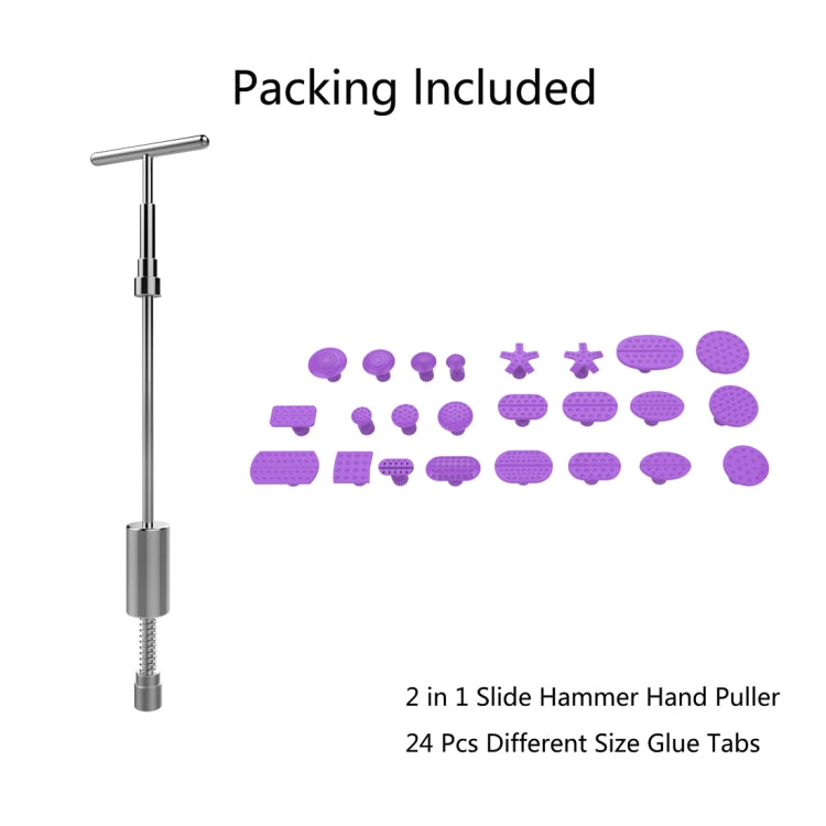 Jtron 汽車凹陷鈑金維修工具套件PDR凹痕拉拔器