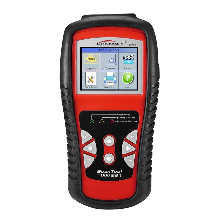KONNWEI KW830型號 OBDII/CAN汽車診斷儀支持8種語言6種協議
