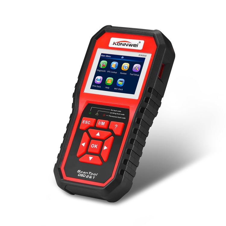 KONNWEI KW850型號 OBDII/CAN汽車診斷儀支持8種語言6種協議