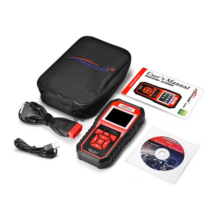 KONNWEI KW850型號 OBDII/CAN汽車診斷儀支持8種語言6種協議