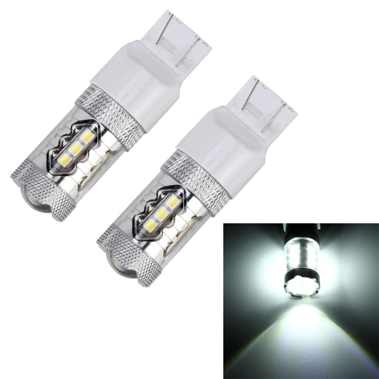 一對 T20 / 7443 DC12V 5W 6000K 250流明汽車剎車燈 帶16顆2835燈珠