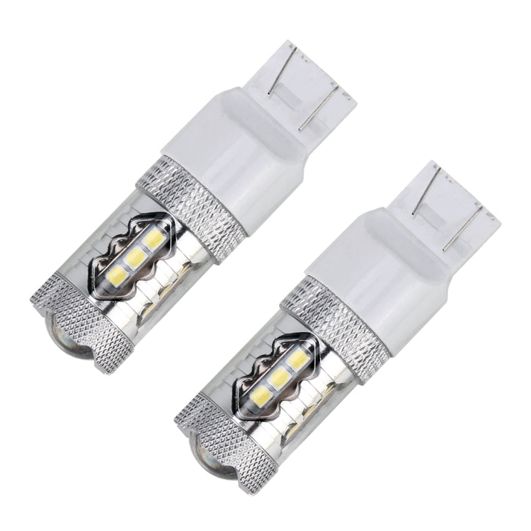一對 T20 / 7443 DC12V 5W 6000K 250流明汽車剎車燈 帶16顆2835燈珠