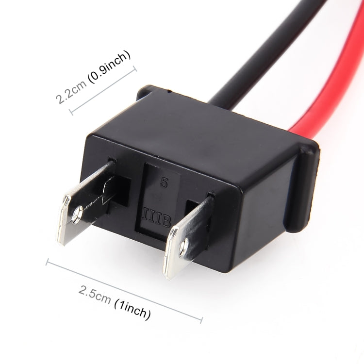 一對 H7 燈座公頭 帶線