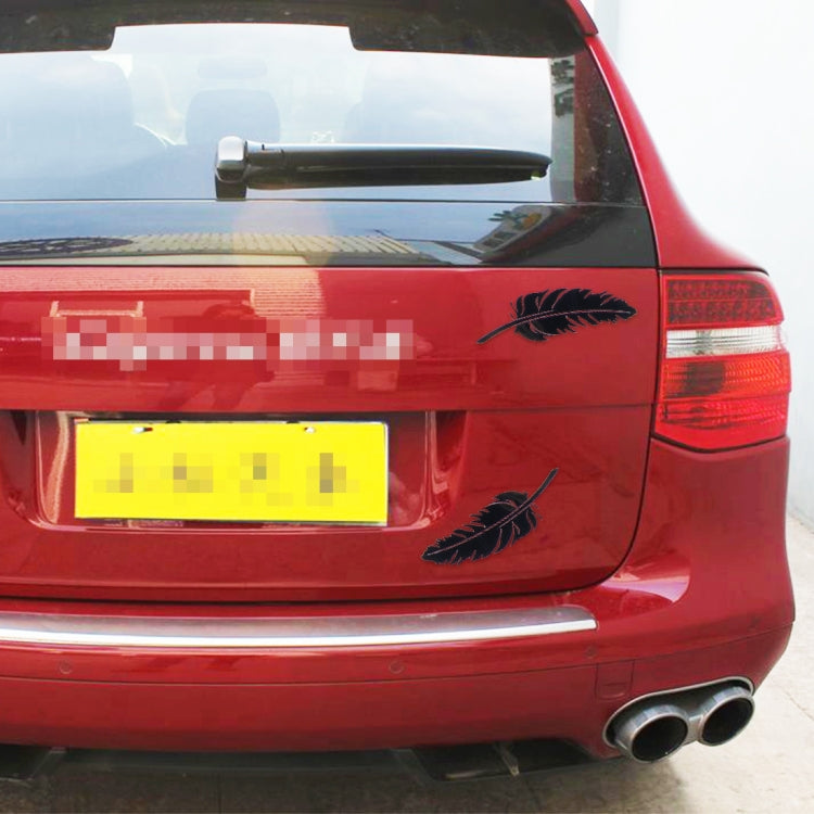 10個裝 羽毛形狀塑料車貼