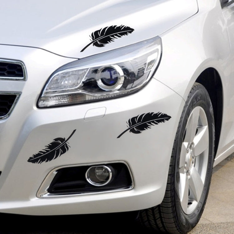 10個裝 羽毛形狀塑料車貼