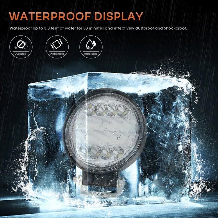 15W 4寸圓形防水工作燈 越野車工作燈 白光 聚光/泛光混合 工作電壓：DC 9-30V 2隻