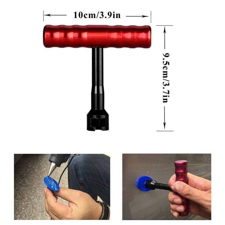 32件套 汽車小紅T式凹陷維修工具套件PDR凹痕修復器拉拔器 帶20W的美規或歐規膠槍