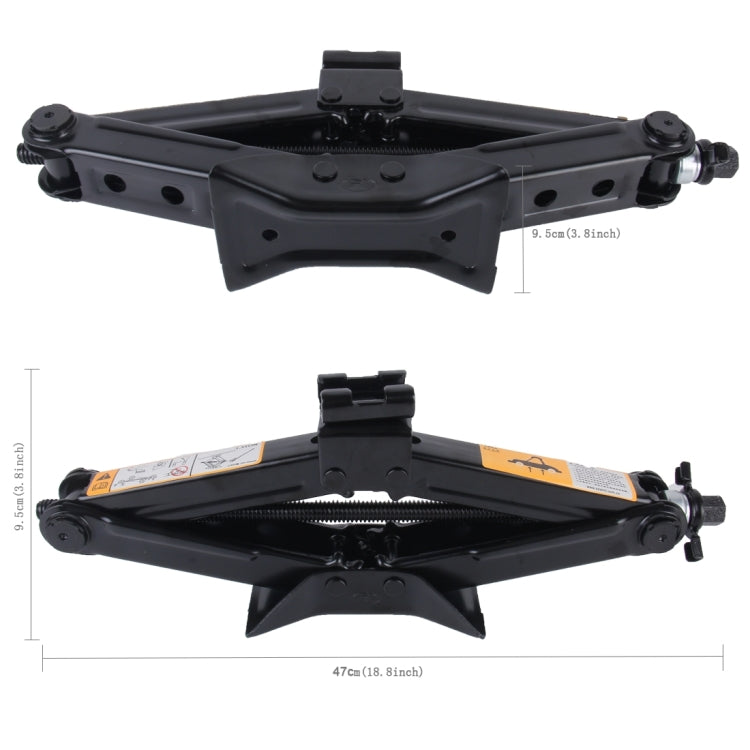 立牌 ST-112C 2噸承重 9.8-44.2厘米提升範圍 帶手動提升槓桿剪刀式千斤頂