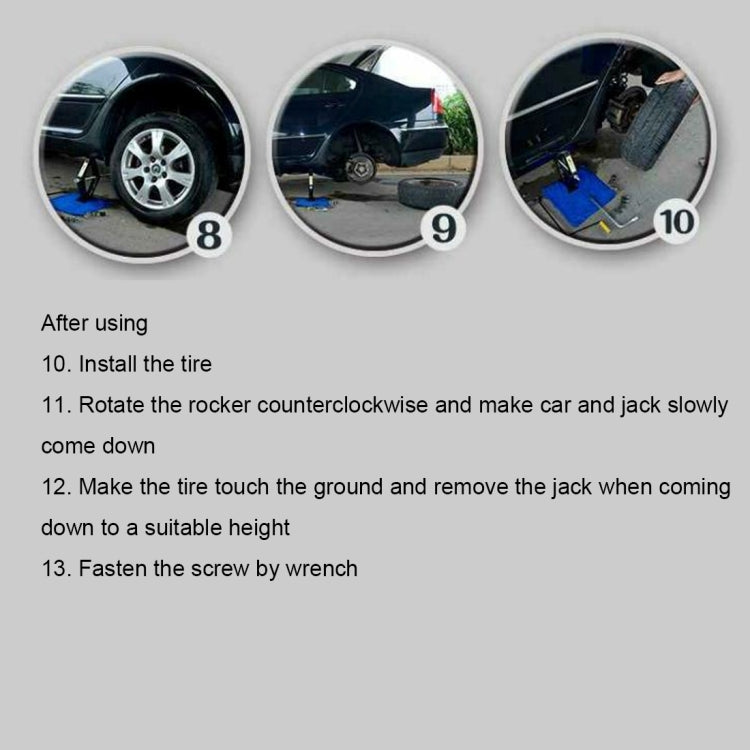 立牌 ST-112C 2噸承重 9.8-44.2厘米提升範圍 帶手動提升槓桿剪刀式千斤頂