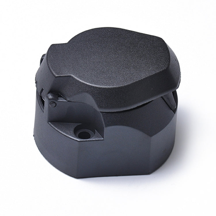 12V 7芯扁圓形拖車牽引車大巴插頭插座接線連接器 歐規