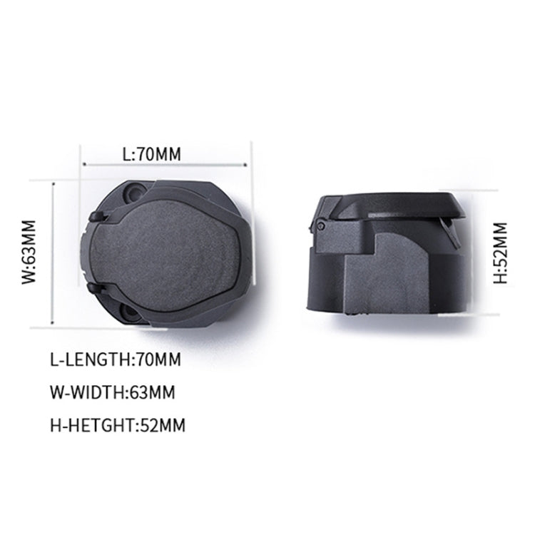 12V 7芯扁圓形拖車牽引車大巴插頭插座接線連接器 歐規