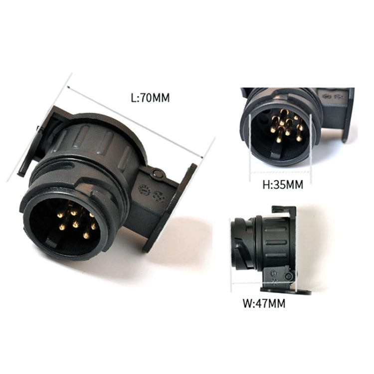 12V 13P轉7P 歐系拖車牽引車大巴插頭插座接線連接器