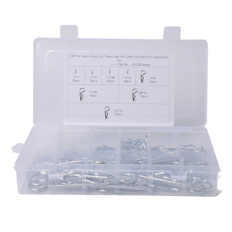 180件 汽車/輪船/車庫碳鋼鍍鋅鋼R型銷 開口銷