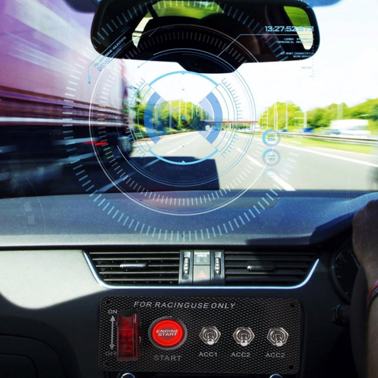 12V / 30A碳纖維LED點火開關面板發動機啟動按鈕LED汽車面板開關槓桿