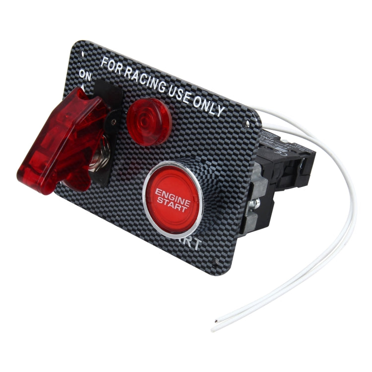 12V / 20A碳纖維點火開關面板發動機啟動按鈕汽車面板開關槓桿
