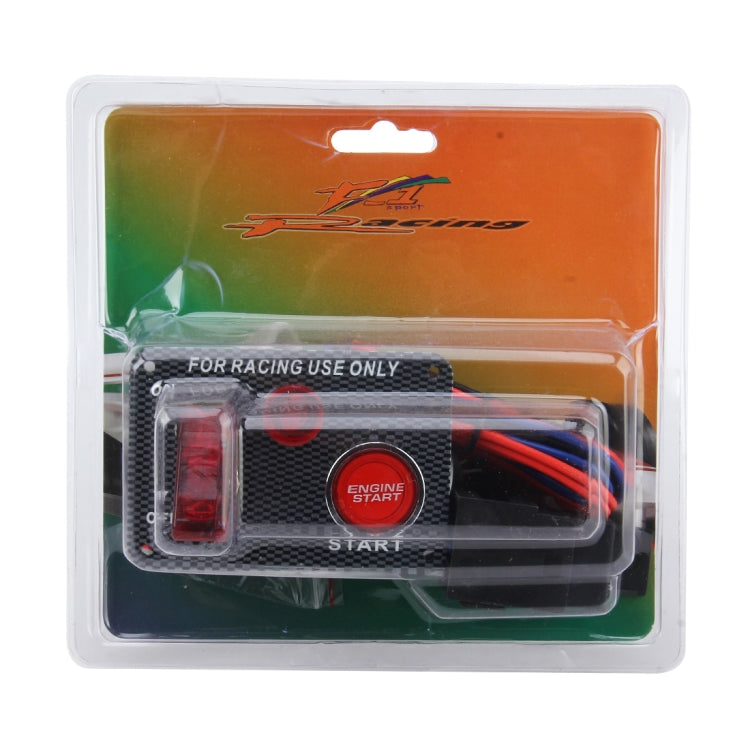 12V / 20A碳纖維點火開關面板發動機啟動按鈕汽車面板開關槓桿