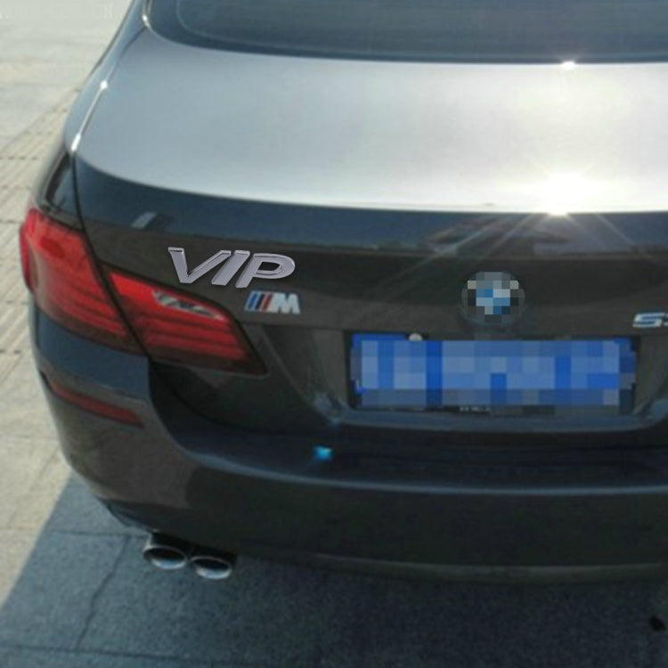 VIP造型光亮金屬自由車貼