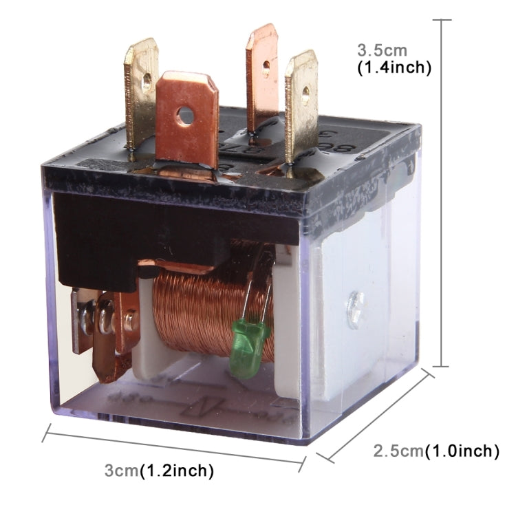 10個裝 JD-1912 80AMP 12V 防水型 四插 汽車繼電器帶警示燈