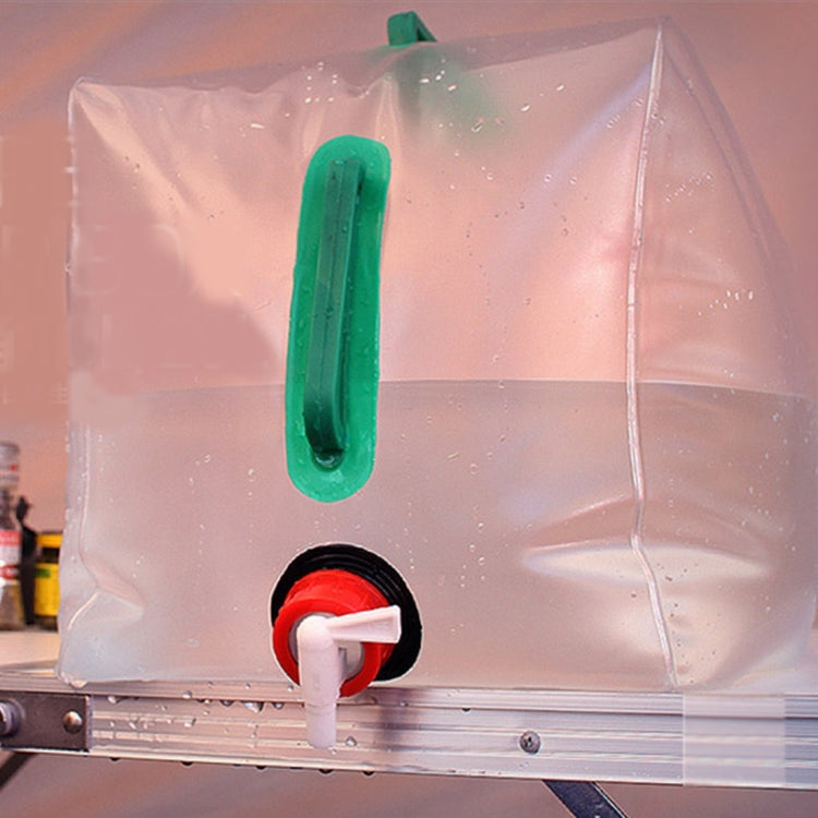 10升戶外透明PVC可摺疊水袋帶開關