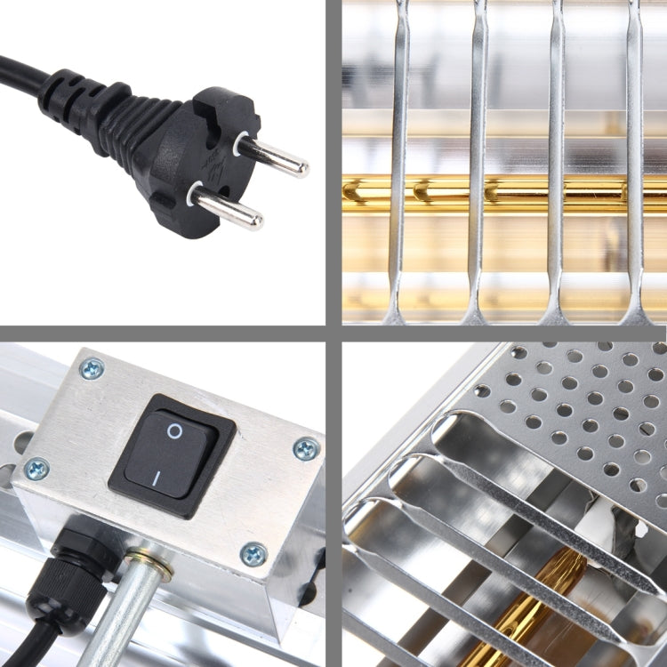 1000W金屬外殼便攜式手持烤燈紅外線烘乾機 線長2米 歐規插頭