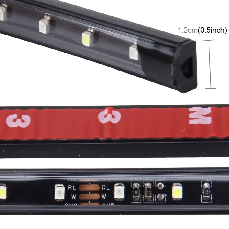 1.5米 功率/工作電壓：5W/12-24V 白光日行燈+紅光剎車燈帶80個2835LED燈珠