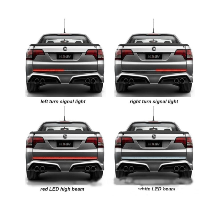 1.5米 功率/工作電壓：5W/12-24V 白光日行燈+紅光剎車燈帶80個2835LED燈珠