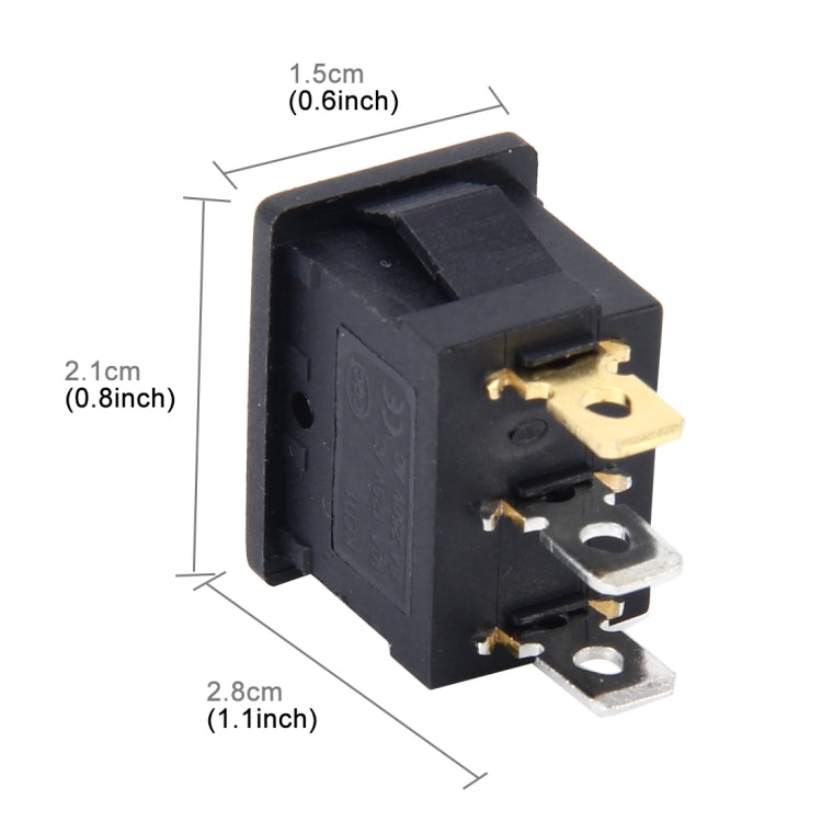 10個裝 汽車通用3插頭船形開關