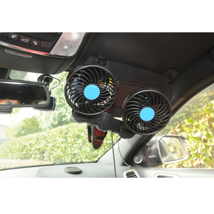 湖鑫 HX-T605 360度旋轉雙頭低音迷你電風扇 檔位開關 工作電壓/工作功率：12V/7W, HX-T605