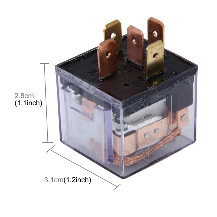 10個裝 80AMP 12V 防水型 五插 汽車繼電器帶警示燈