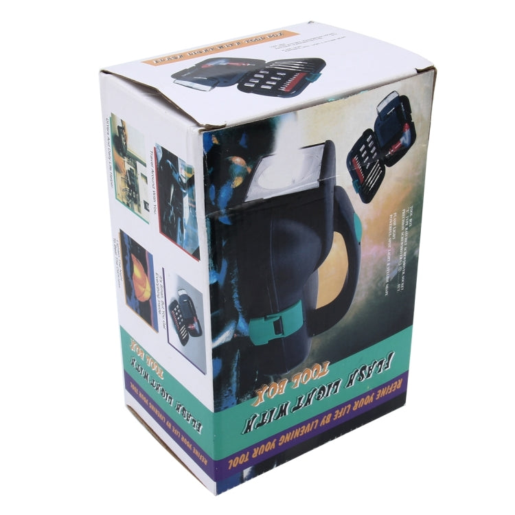 筒棘輪扳手24件套工具套裝帶手電筒