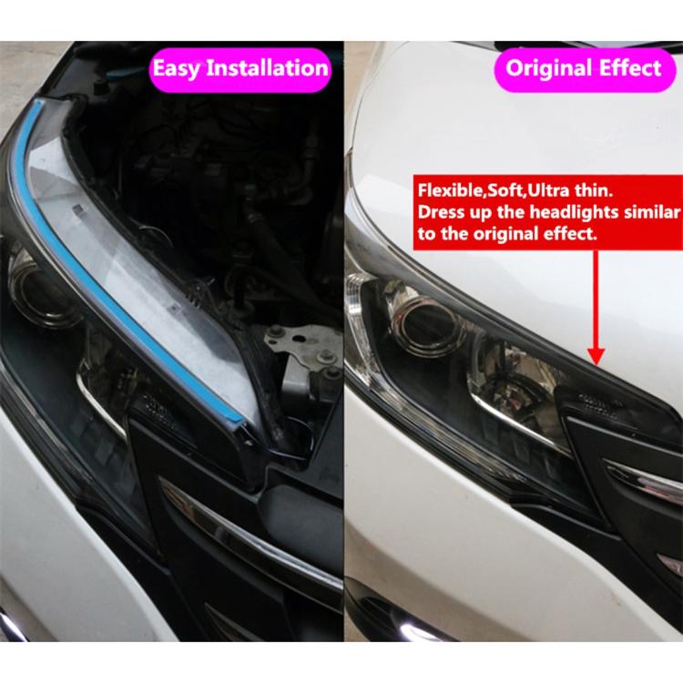 一對 30cm DC12V 4.2W 超薄雙色轉向燈/日行燈 , Turn Lights: Yellow Light; Running Lights: White Light