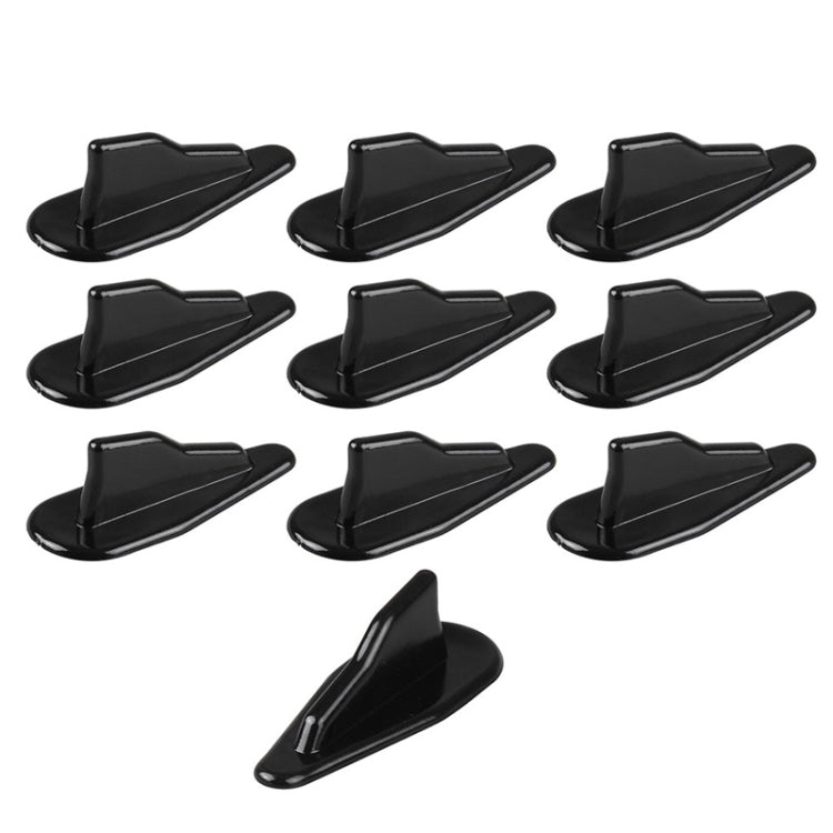 10 PCS Universal Car Black Shark Fin Diffuser Vortex Generator Roof Spoiler