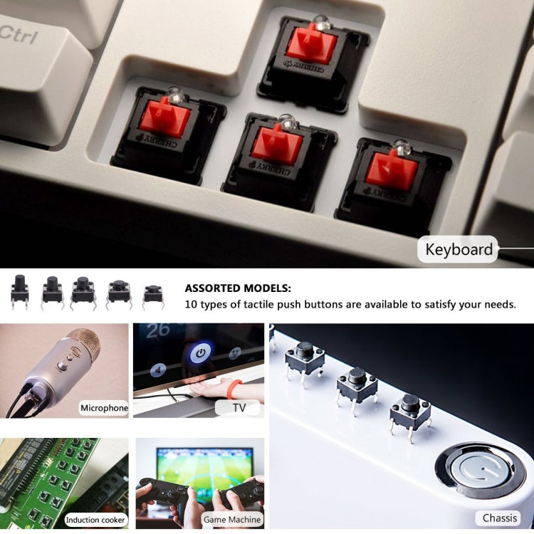 180 PCS 按鈕開關 直插立式微開關