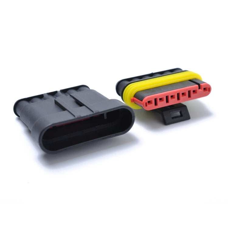 A0315 10套裝 6P-六孔1.5 汽車防水公母插頭 HID端子連接器 車用接插件