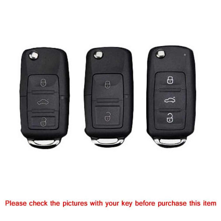 TPU One-piece Electroplating Opening Full Coverage Car Key Case for Volkswagen Lavida / SAGITAR / Jetta / C-TREK / BORA / Tiguan / Santana / POLO, Pink, Blue, Red, Silver