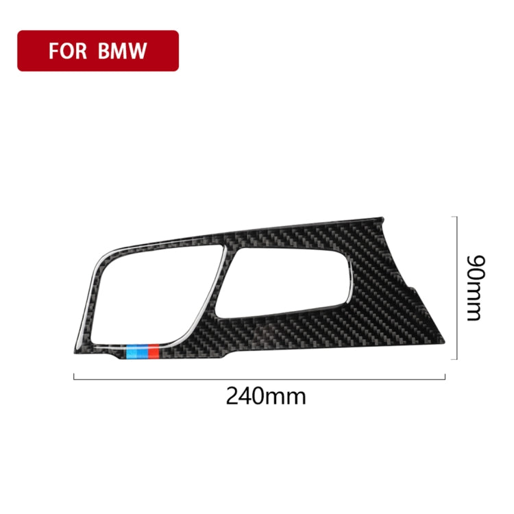 適用於18款寶馬5系G38 528Li / 530Li / 540Li 汽車碳纖維三色檔位面板裝飾貼紙, 左駕, Gear Position (Tricolor)