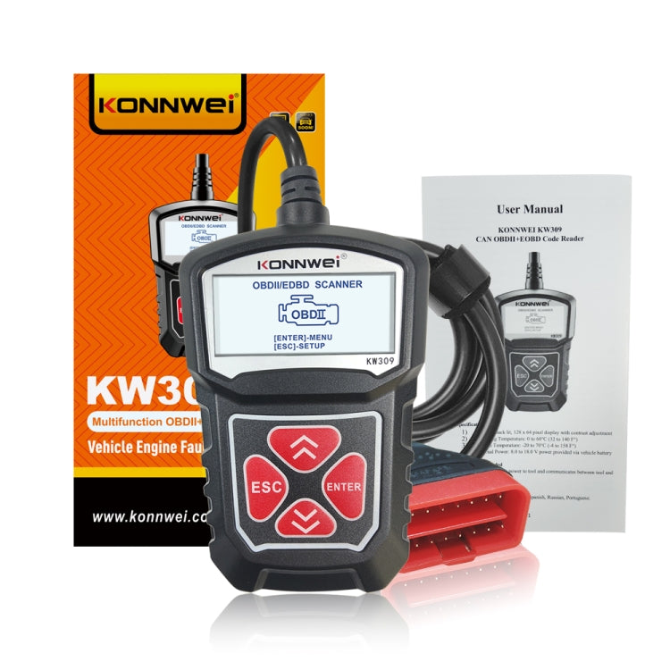 KONNWEI KW309 V309 V310 MS309 Code Reader OBD2 Scanner汽車故障掃描儀