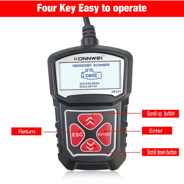 KONNWEI KW309 V309 V310 MS309 Code Reader OBD2 Scanner汽車故障掃描儀