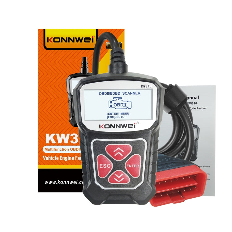 KONNWEI KW310 obd汽車故障檢測儀汽車診斷工具讀碼卡elm327 obd2