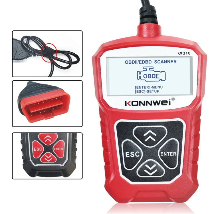KONNWEI KW310 obd汽車故障檢測儀汽車診斷工具讀碼卡elm327 obd2
