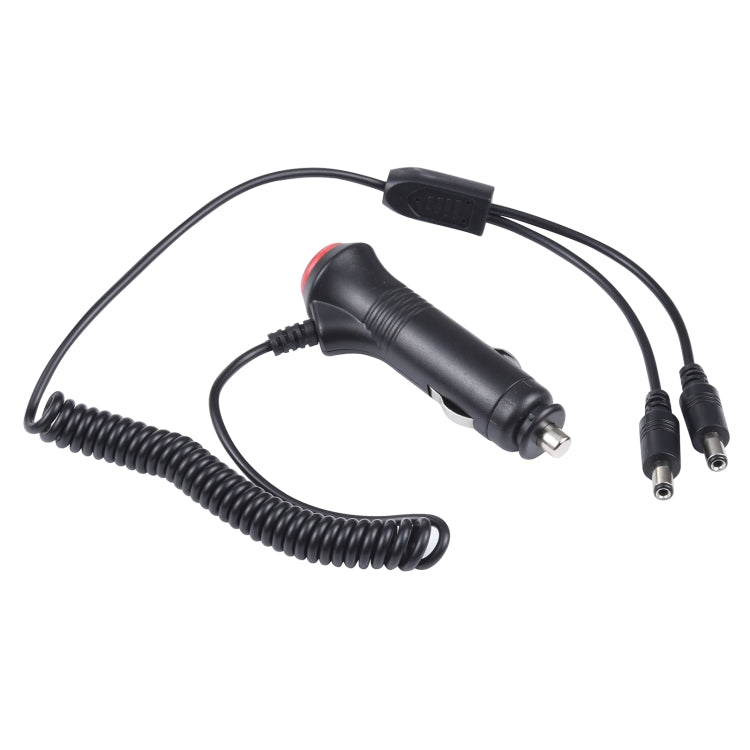 12-24V汽車點煙器開關插頭轉DC5.5x2.1mm車充 彈簧電源線