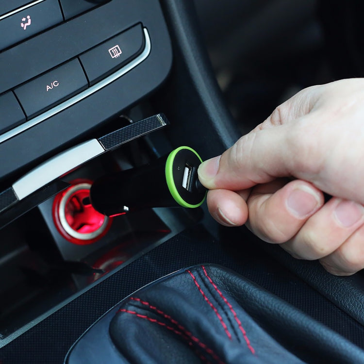 17W 3.4A 迷你USB車充帶Type-C彈簧線