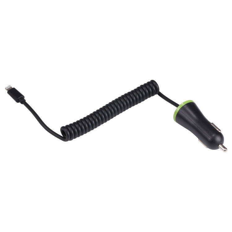 17W 3.4A 迷你USB車充帶8 Pin彈簧線
