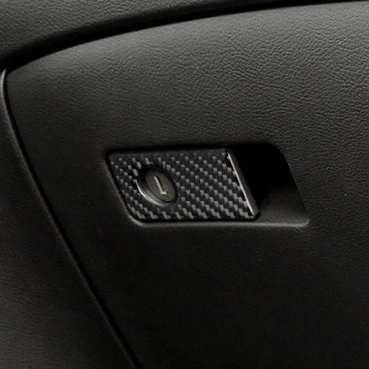 Car Carbon Fiber Front Passenger Seat Storage Box Decorative Sticker for Infiniti Q50 / Q60 2014-2020, Left Drive